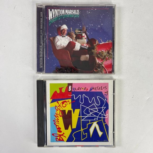 Branford Wynton Marsalis 2 CD Bundle Bloomington + Crescent City Christmas Card - Picture 2 of 4